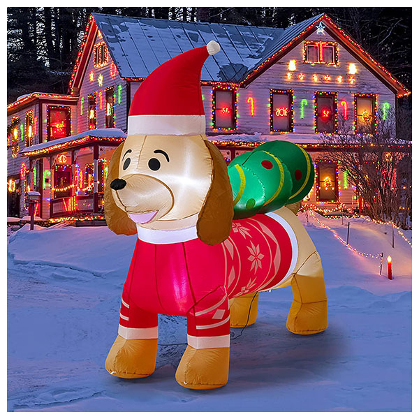 Christmas Inflatables Dachshund Dog 7FT