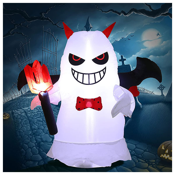 Halloween Inflatables White Devil Ghost 4FT