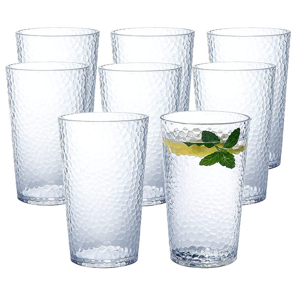 Plastic Tumbler Cups (Clea  Set of 8  17oz)