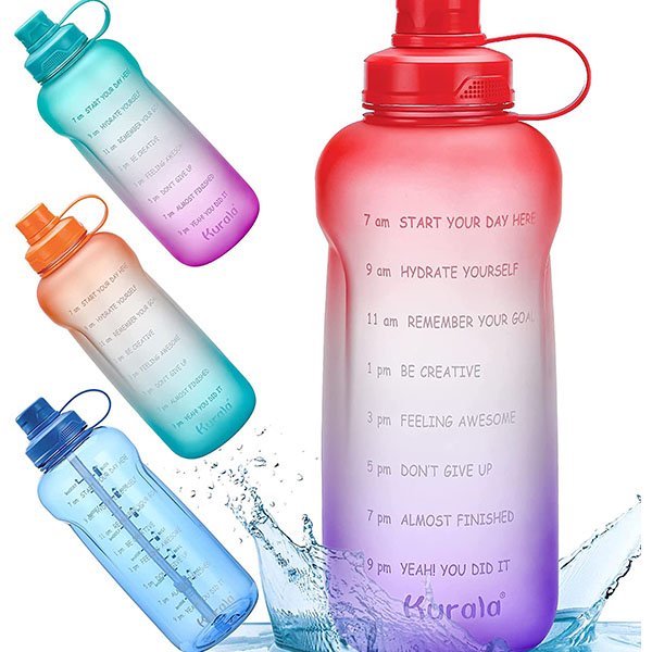 Water Bottle Jug for Fitness Gym Outdoor Sports Activity (Red Purple Gradient)