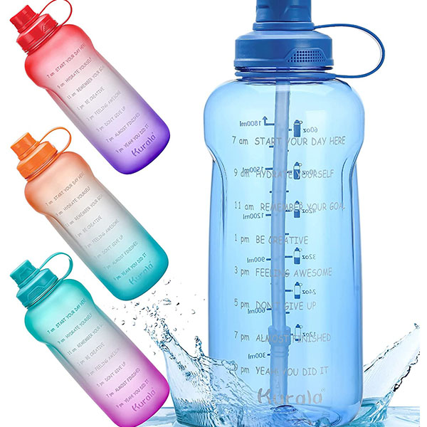 Water Bottle Jug for Fitness Gym Outdoor Sports Activity (Blue)