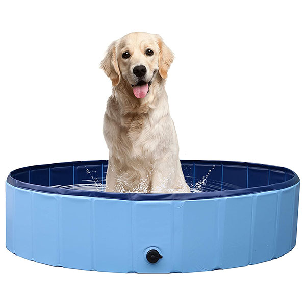 Foldable Dog Poo  Slip-Resistant Kiddie Pool Outside  Dog Pool for Large Dogs 48in