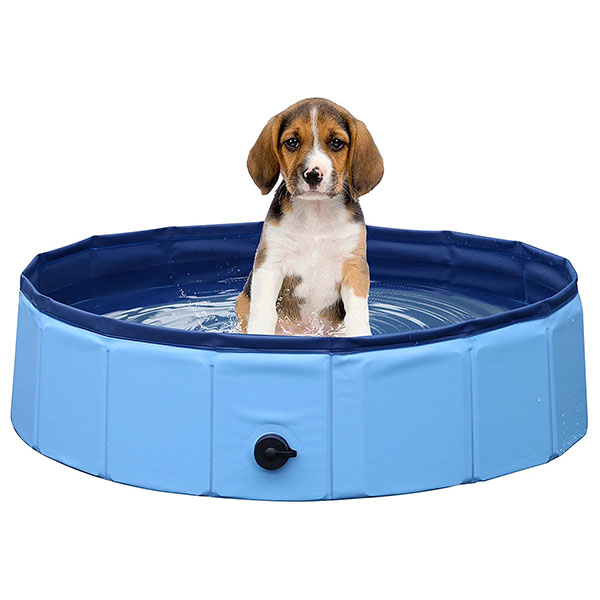 Foldable Dog Pool  Slip-Resistant Kiddie Pool Outside  Dog Pool for Large Dogs 32in
