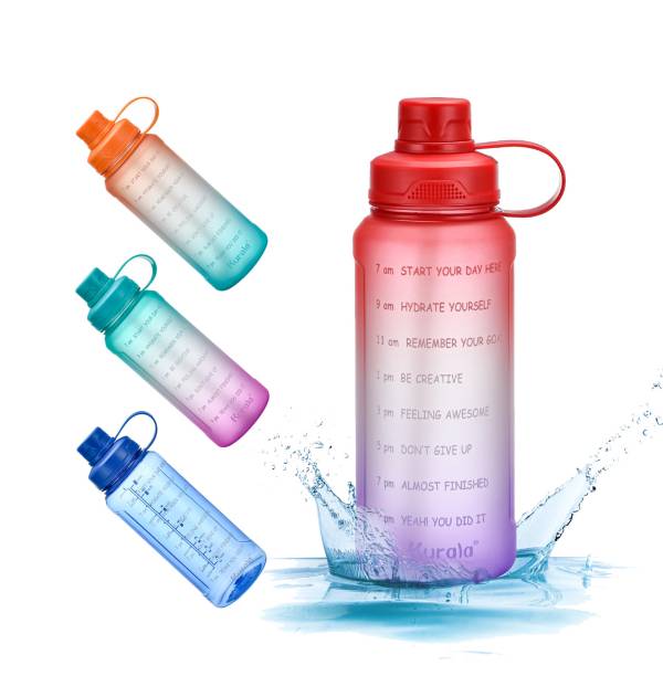32oz Water Bottle Jug for Fitness Gym Outdoor Sports Activity (Red Purple Gradient)
